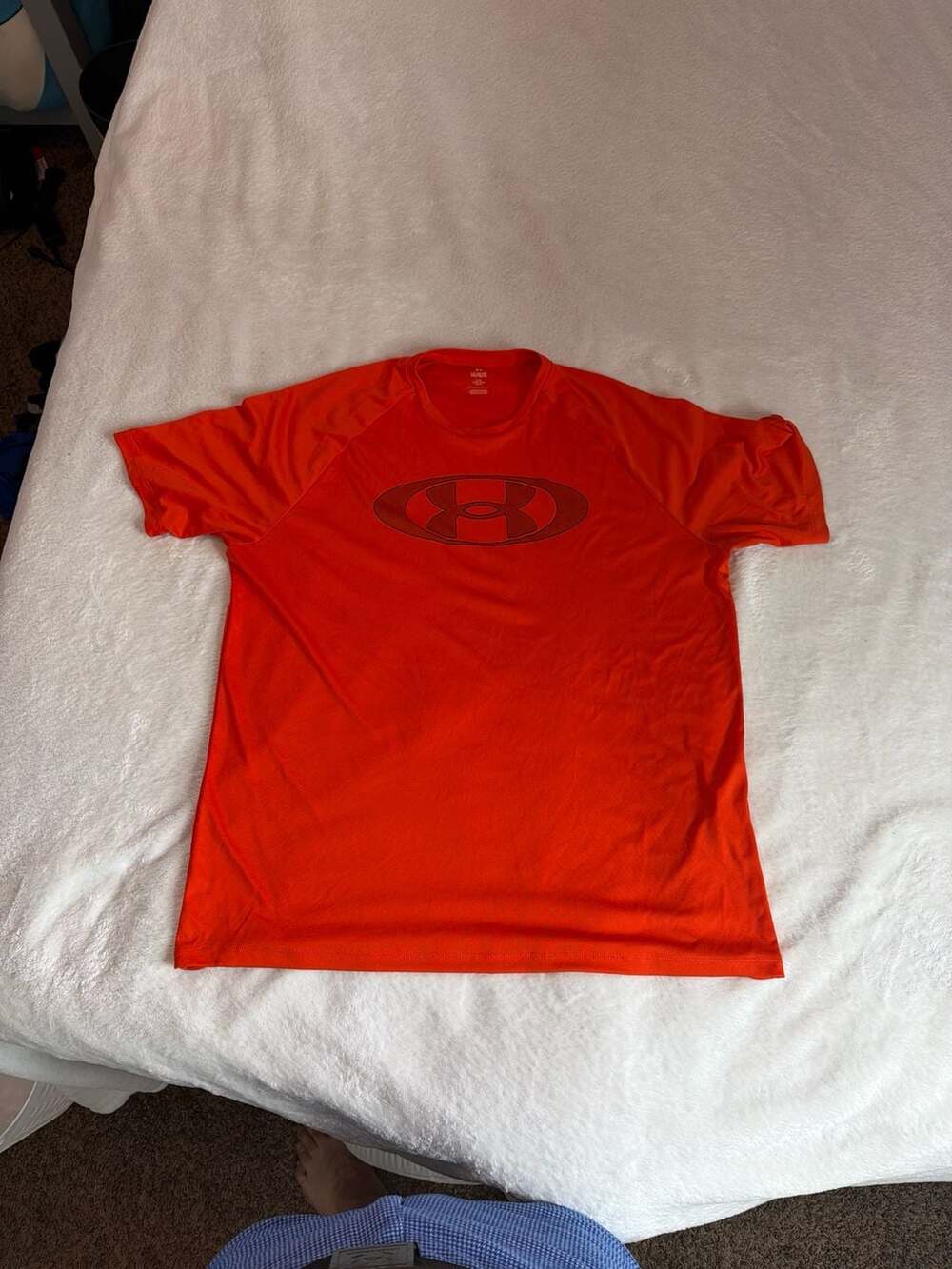 Under Armour Men's Velocity 2.0 Graphic Short Sleeve Orange Logo Loose - Large - Picture 5 of 6